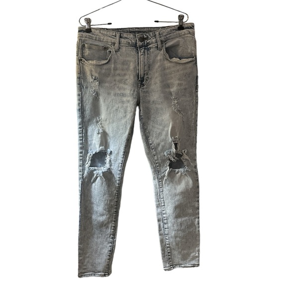 American Eagle Distressed Flex Blue Jeans sz 34x30 - Picture 1 of 9